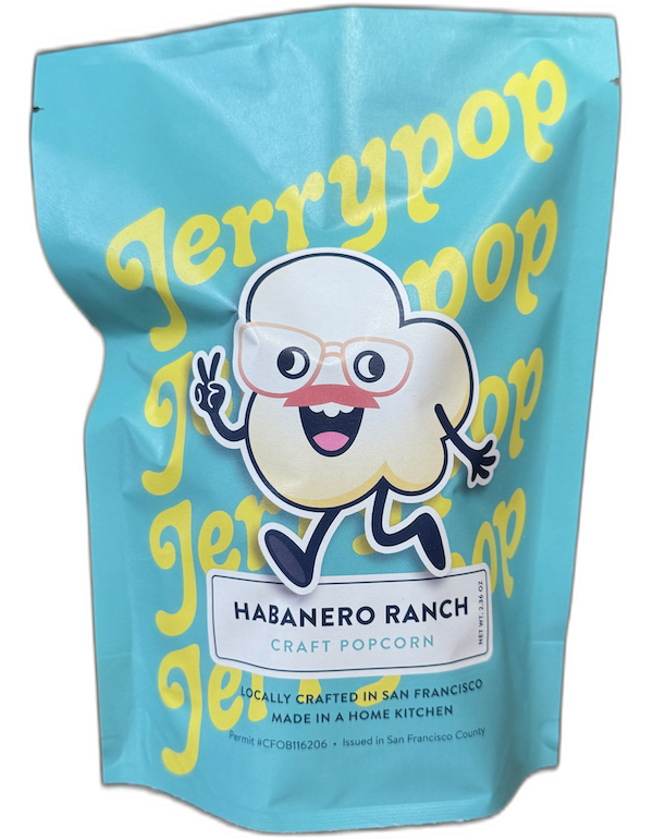 Photograph of a bag of Habanero Ranch craft popcorn